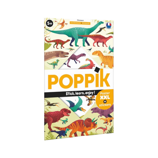 Discovery Poster con 32 Stickers - Dinosaurios
