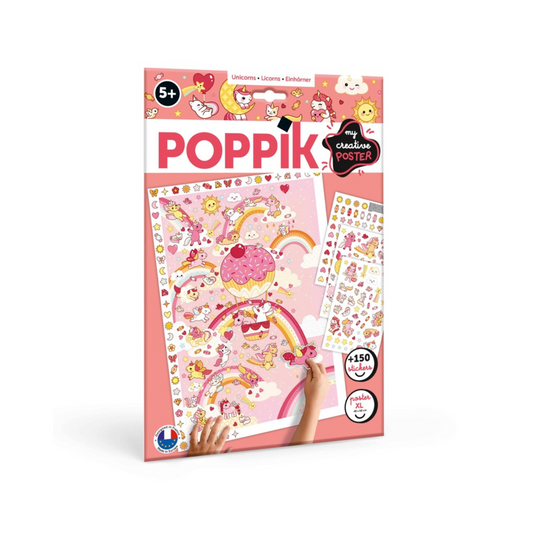 Poster Creativo con Stickers - Unicornios