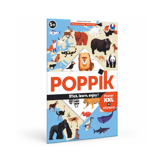 Discovery Poster con 67 Stickers - Animales del Mundo