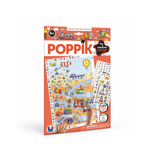 Poster Creativo con Stickers - Vehículos